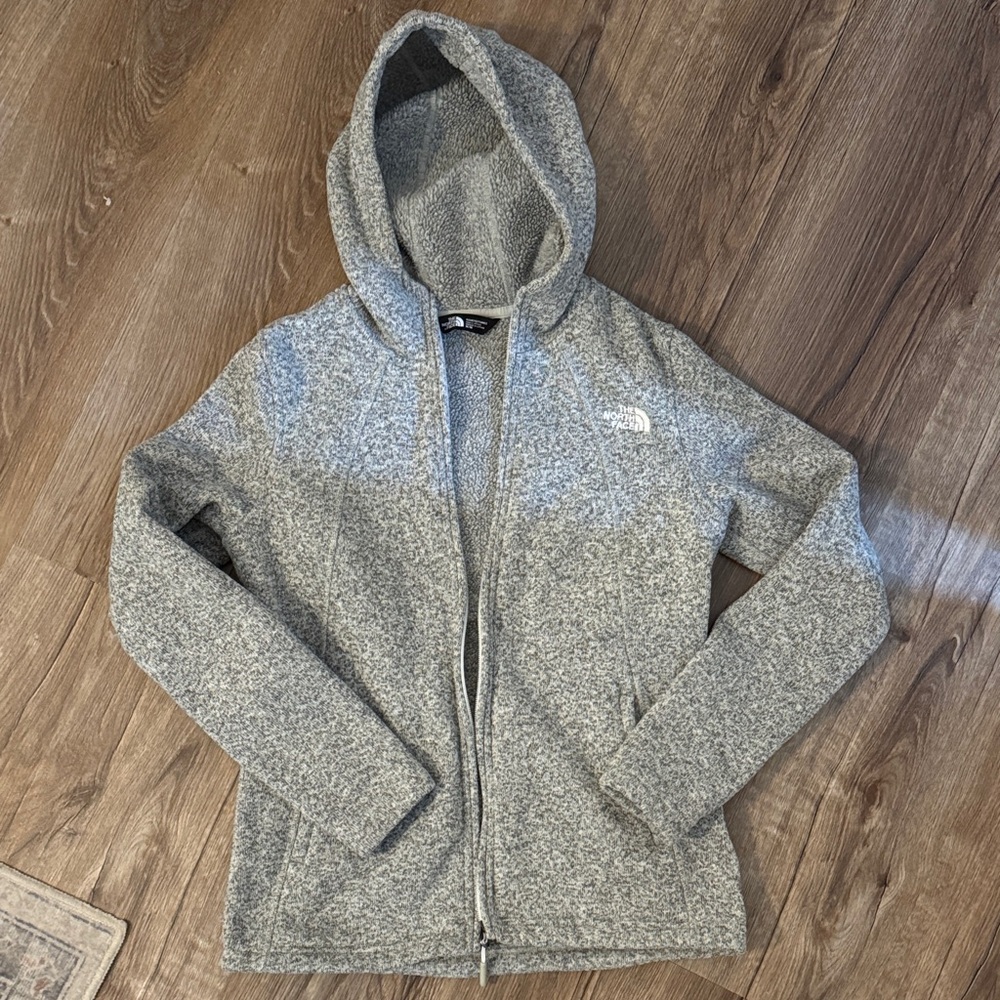 The North Face Heather Gray Hooded Jacket